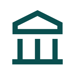 Icon that displays a bank